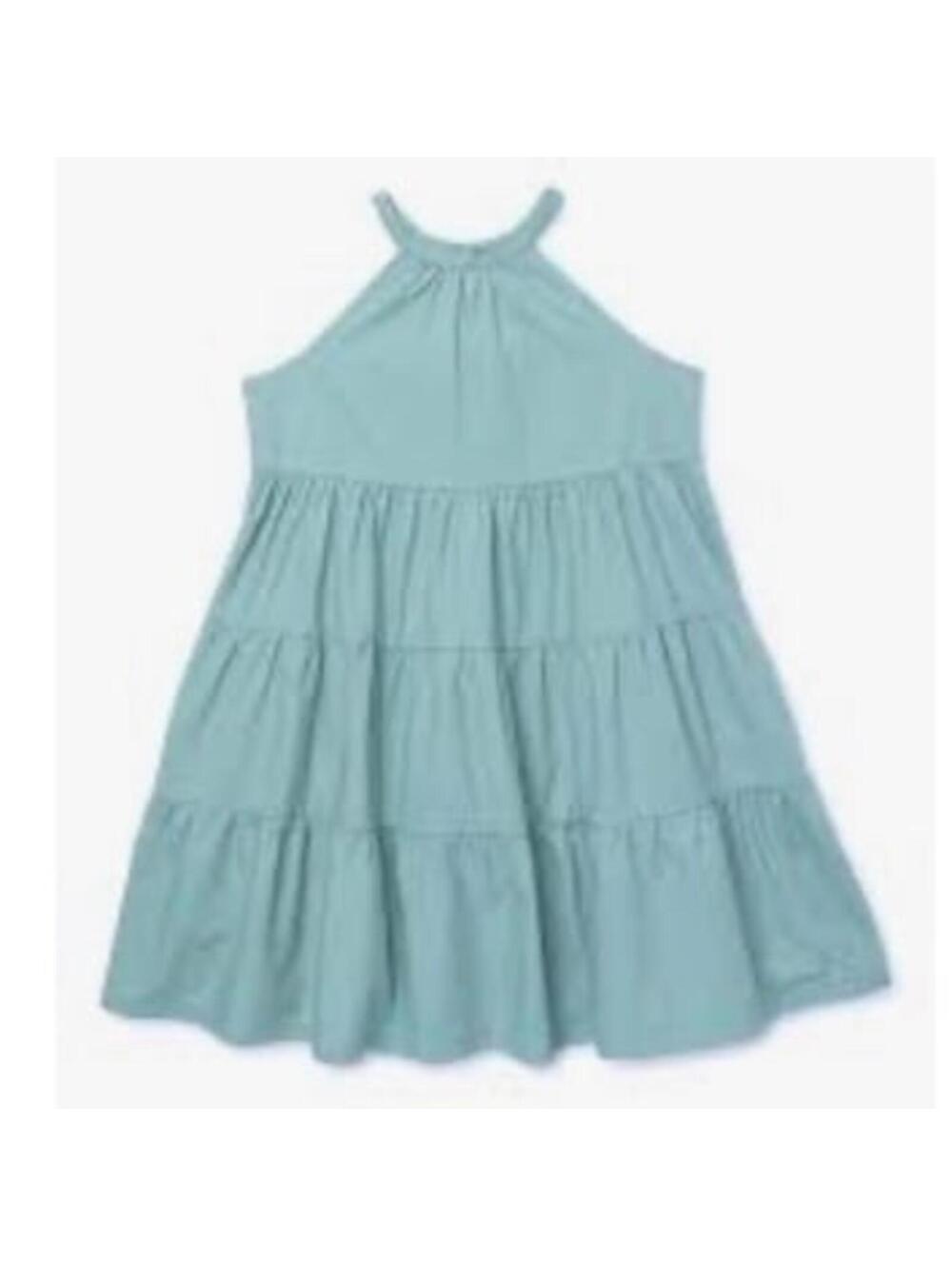 Wonder Nation Girl's Green Tiered Dress (XXL)